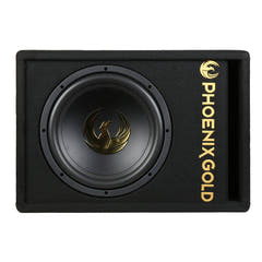 Phoenix Gold 12" aktiver Subwoofer mit Kabeln & Fernbedienung