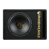 Phoenix Gold 12" aktiver Subwoofer mit Kabeln & Fernbedienung