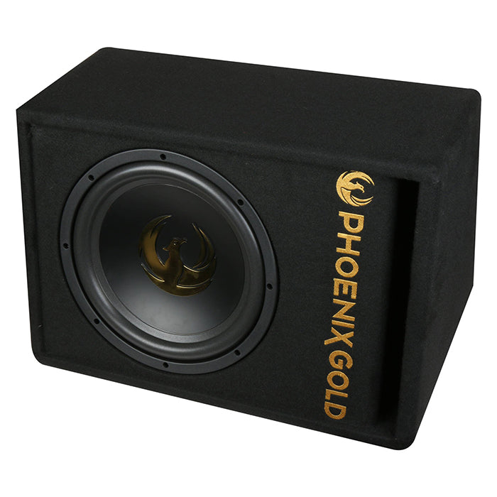 Phoenix Gold 12" aktiver Subwoofer mit Kabeln & Fernbedienung