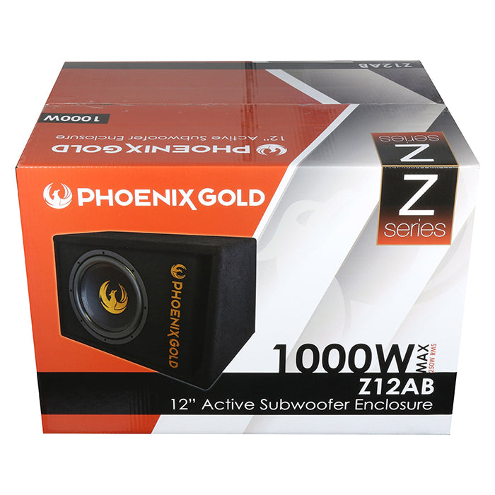 Phoenix Gold 12" aktiver Subwoofer mit Kabeln & Fernbedienung