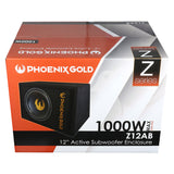 Phoenix Gold 12" aktiver Subwoofer mit Kabeln & Fernbedienung