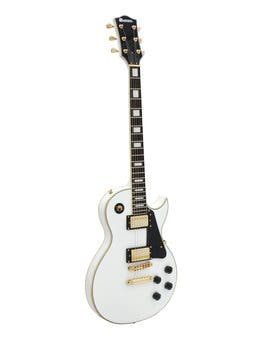 DiMavery LP-520 E-Gitarre (Weiß/Gold)