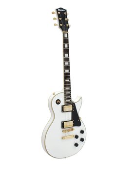 DiMavery LP-520 E-Gitarre (Weiß/Gold)