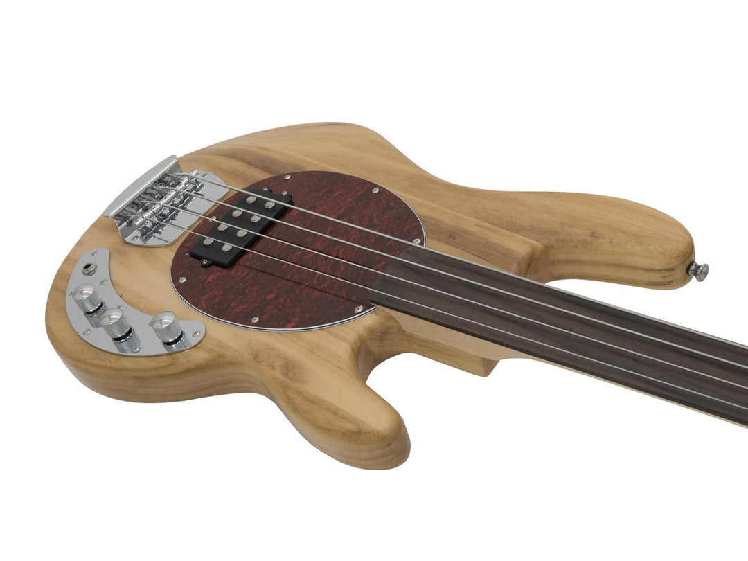 DiMavery MM-501 E-Bass, Fretless, Natur