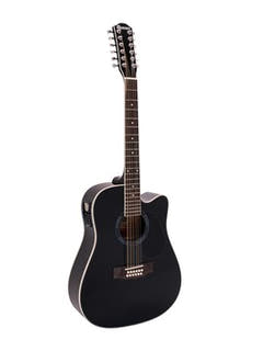 DiMavery DR-612 Westerngitarre 12-saitig (Schwarz)