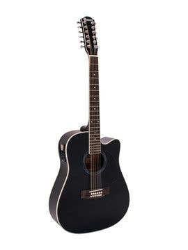 DiMavery DR-612 Westerngitarre 12-saitig (Schwarz)