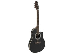 DiMavery RB-300 Roundback Gitarre (Schwarz)