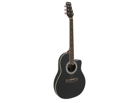 DiMavery RB-300 Roundback Gitarre (Schwarz)