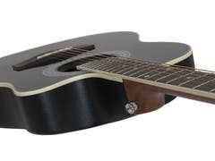 DiMavery RB-300 Roundback Gitarre (Schwarz)
