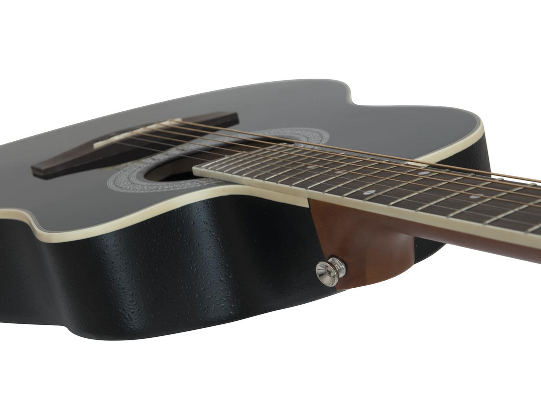 DiMavery RB-300 Roundback Gitarre (Schwarz)
