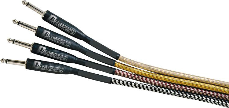DiMavery Instrumentenkabel, 3m, Schwarz/Silber
