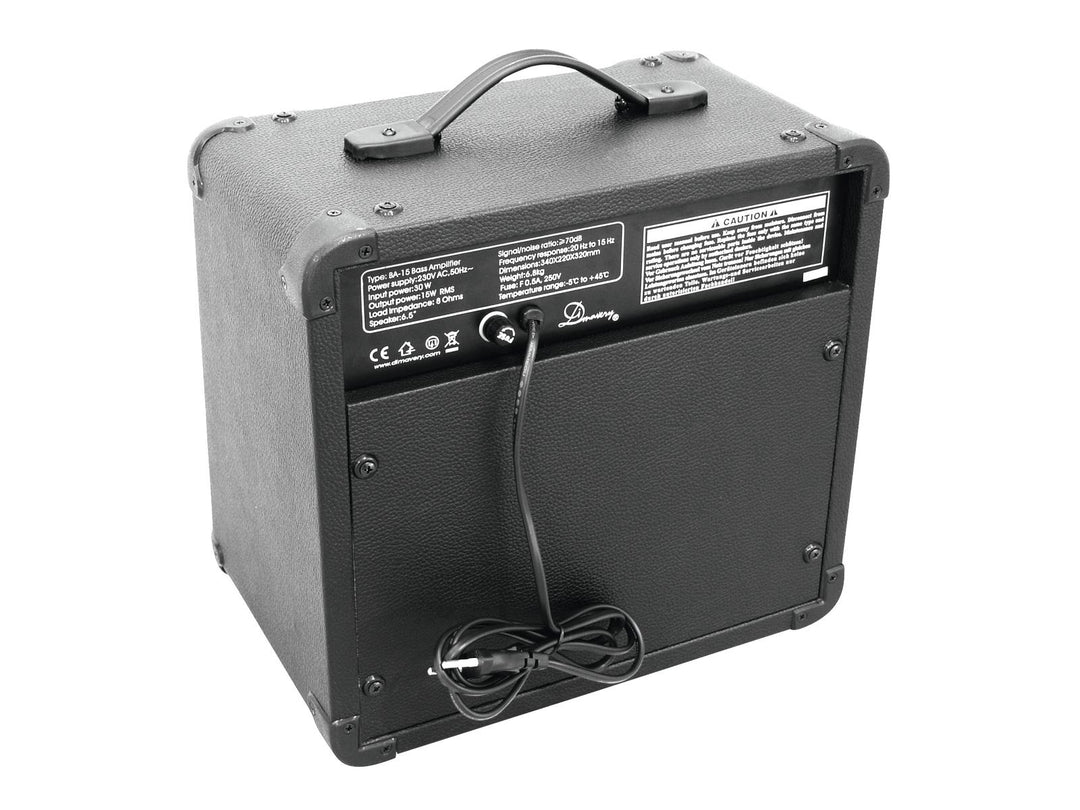 DiMavery BA-15 Bass Verstärker 15W Schwarz