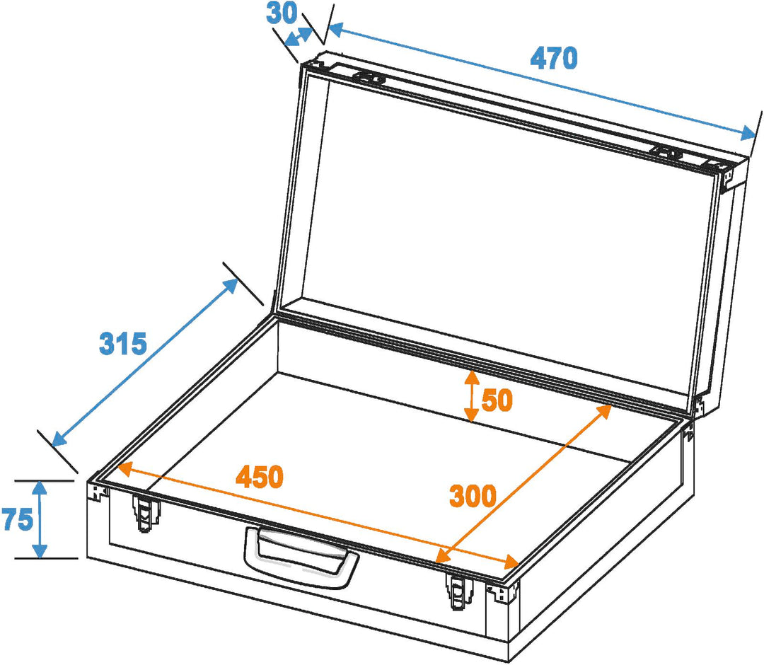 DiMavery Flightcase für Pedale groß