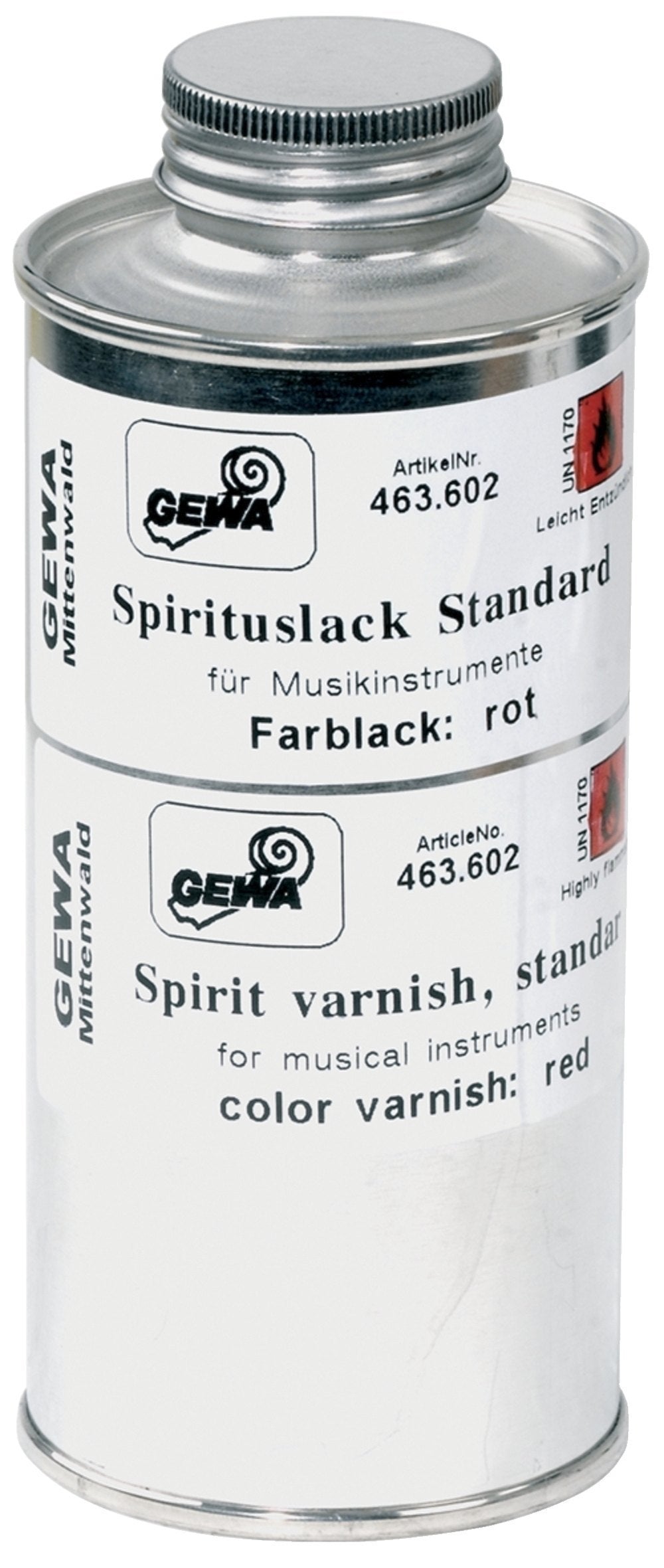 GEWA Spirituslack für geigen, rot, 250 ml