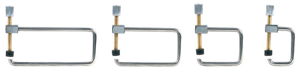 GEWA Set mit 4 Metall-F-Loch-Klemmen, 25 mm Öffnung