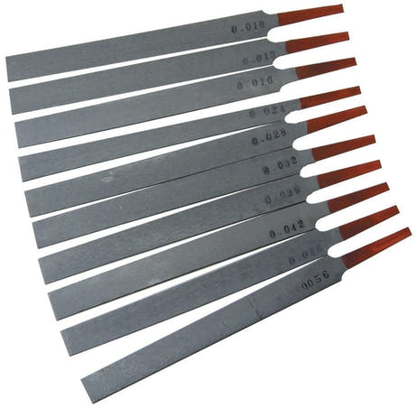 Hosco japanische Sattelfeilen, Set mit 10 von .010" bis .056"
