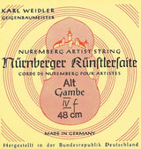 Nürnberger Viola da gambe-Saiten Künstler Seilkern. Chromstahl umsponnen - D'