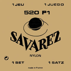Savarez 511R kunststoffummantelte E1-Saite für klassische gitarren, 520P1