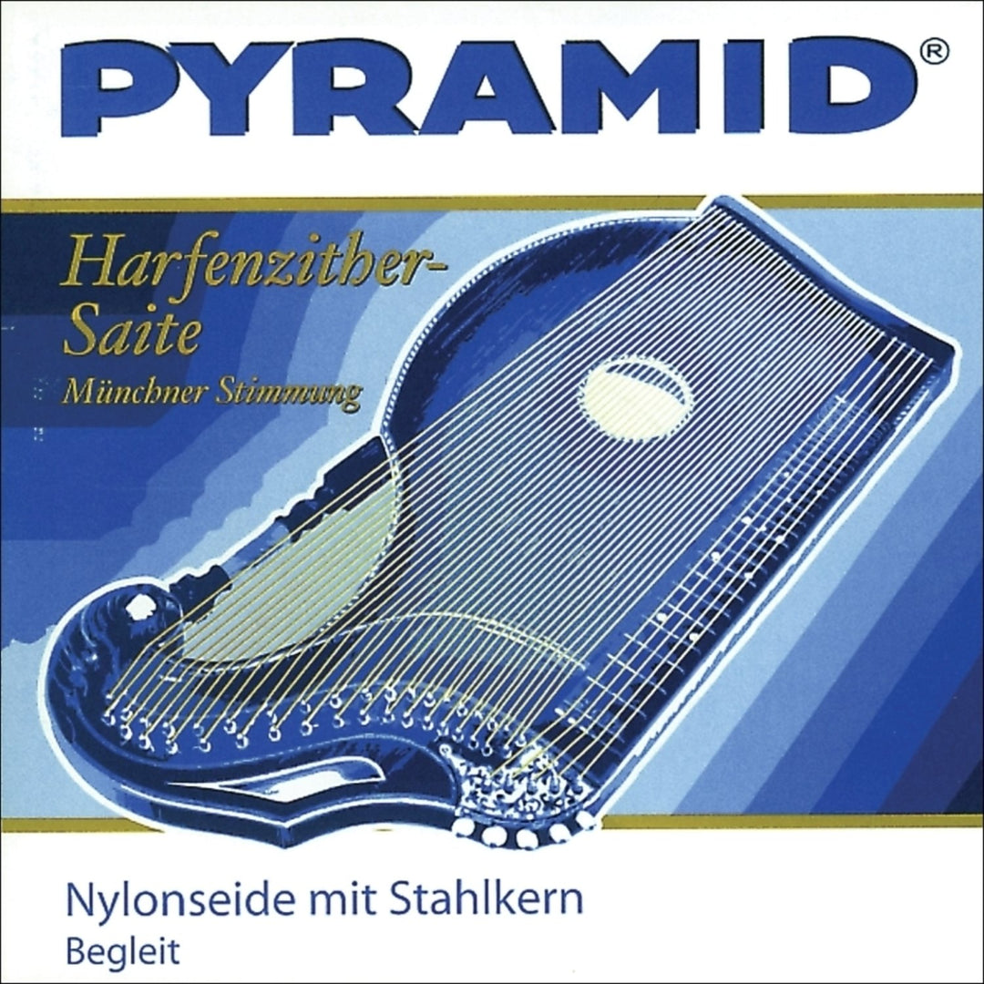 Pyramid Saiten für Zither Nylonseide mit Stahlkern. Harfen-/Luftzither - Set (612/Bg)