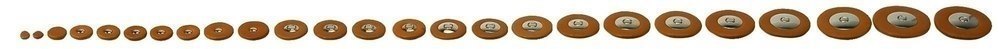 Pisoni komplettes Polsterset für Eb-Baritonsaxophon, braun