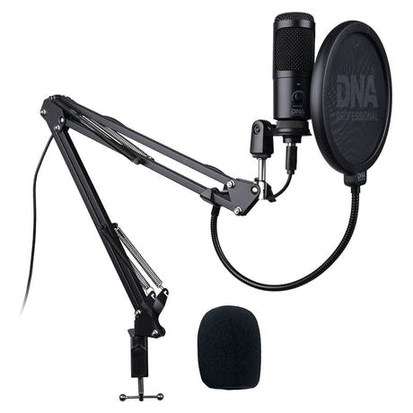 DNA CM USB KIT Kondensator USB Mikrofon Schwenkarm Popfilter Kabelset