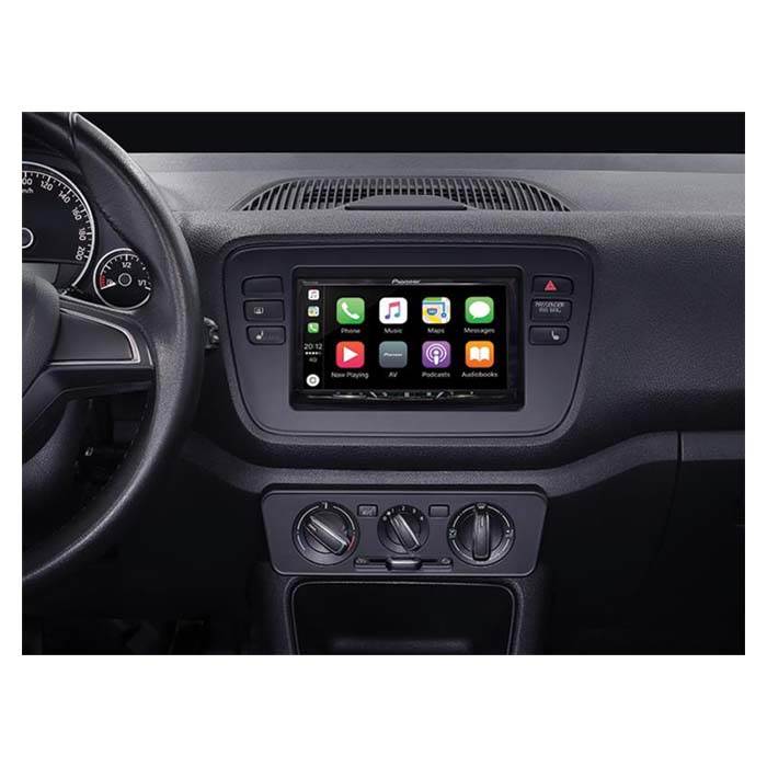 2-DIN Rahmen für Mii, Citigo und Up (Glänzend Schwarz)