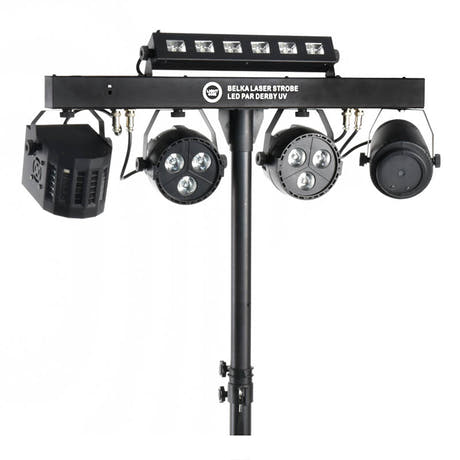 Light4Me T-Bar Laser Strobe LED-PAR Derby UV IR