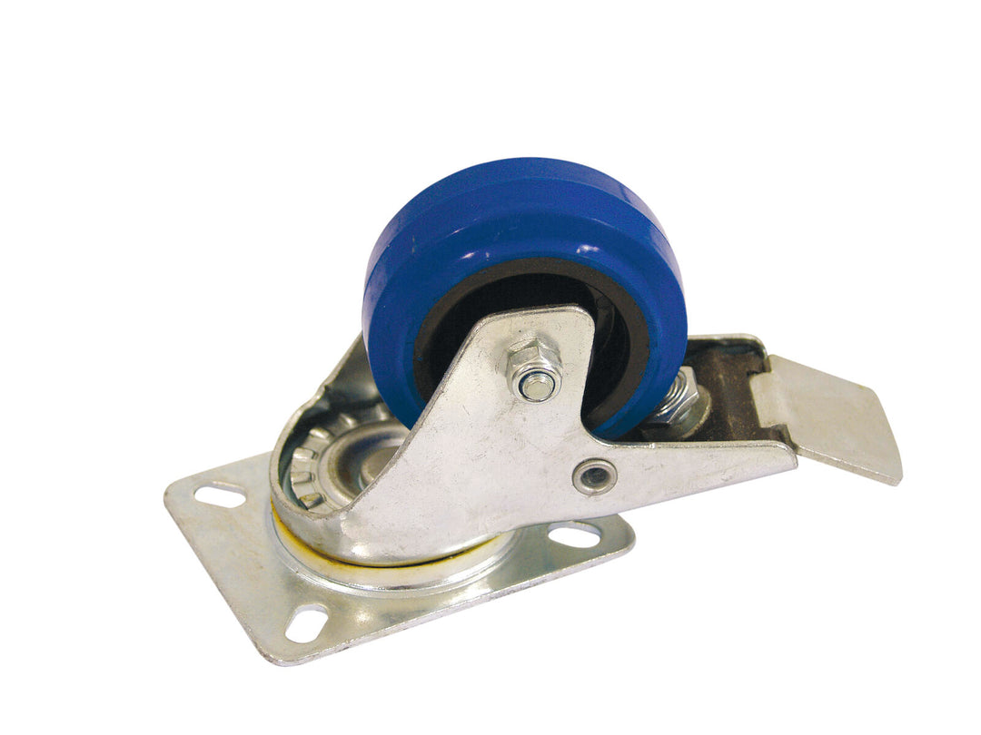 ROADINGER Schwenkrolle 80mm blau mit Bremse