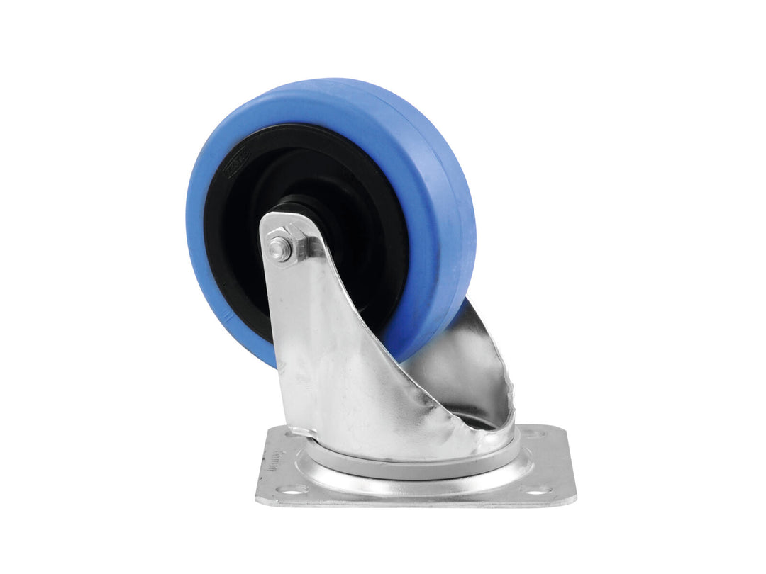 ROADINGER Schwenkrolle 100mm BLUE WHEEL light blue