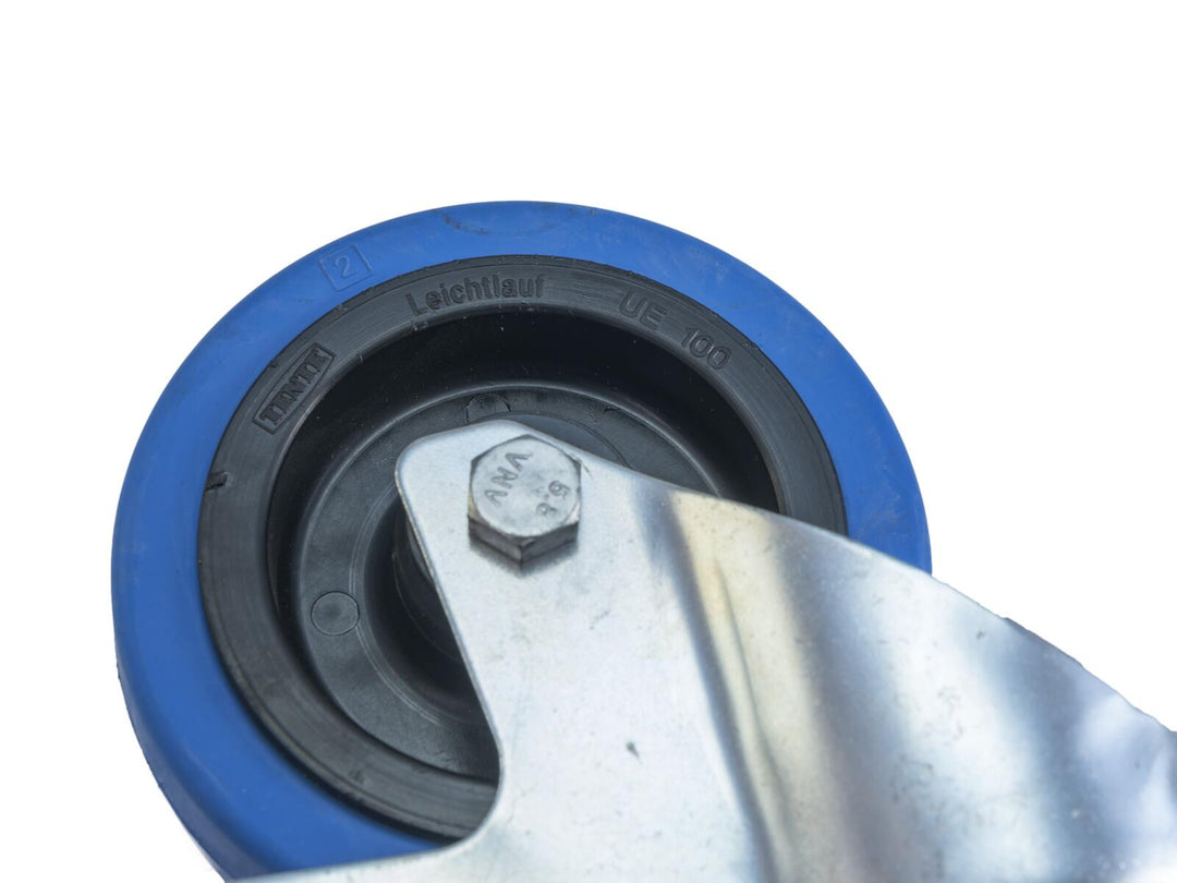 ROADINGER Schwenkrolle 100mm BLUE WHEEL light blue