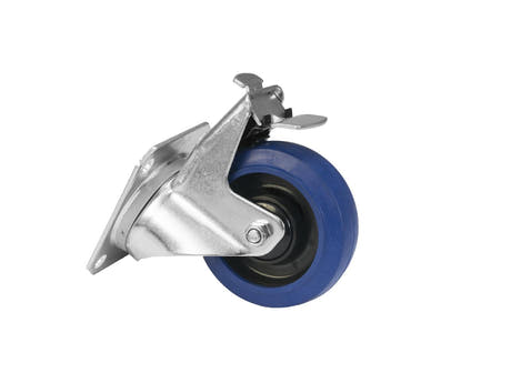 ROADINGER Schwenkrolle RD-100B 100mm blau mit Bremse