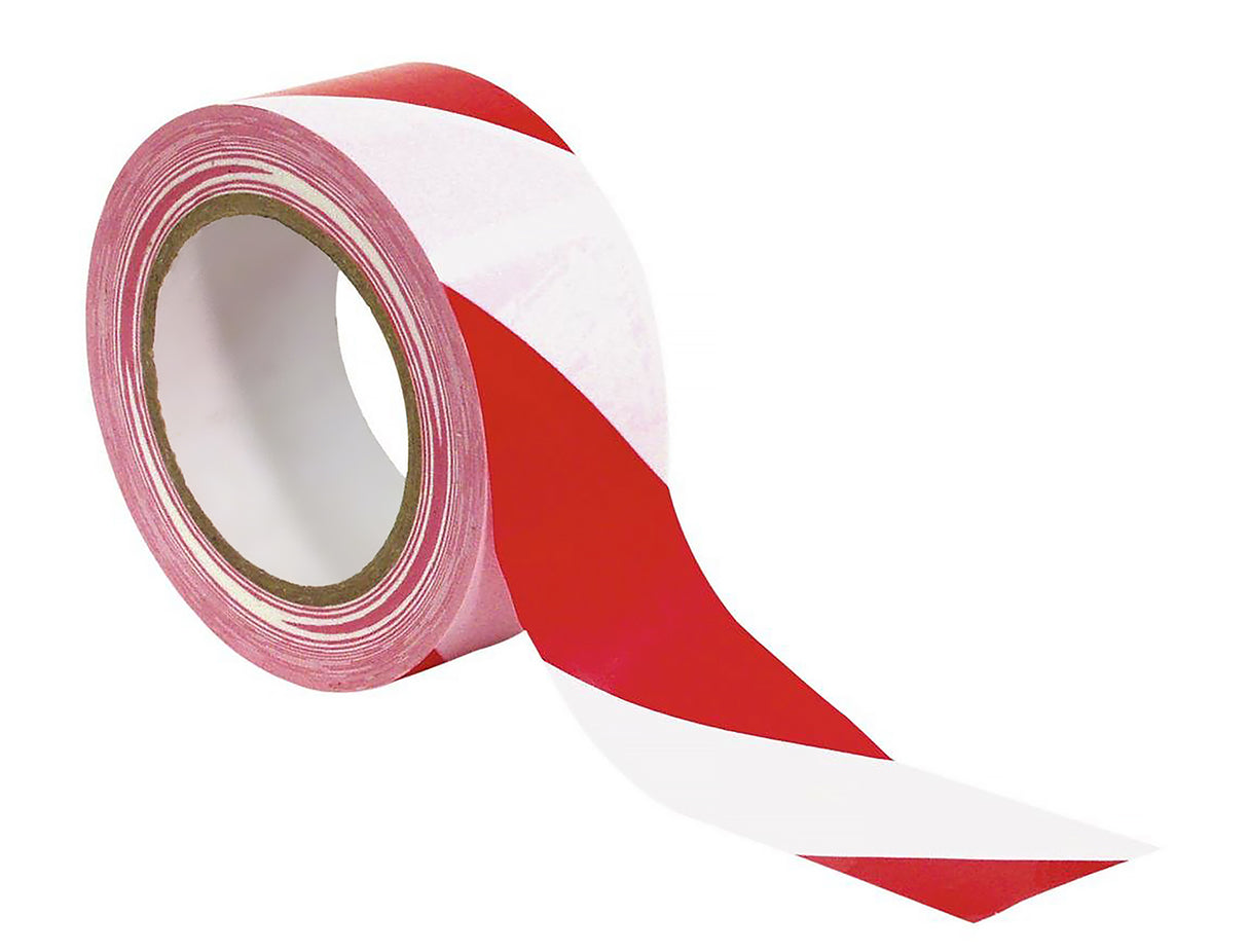 TESA 60760 Safety Tape Rot/weiss