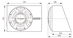 Pioneer TS-WX300A Aktiver Subwoofer mit eingebautem D-Klasse Verstärker