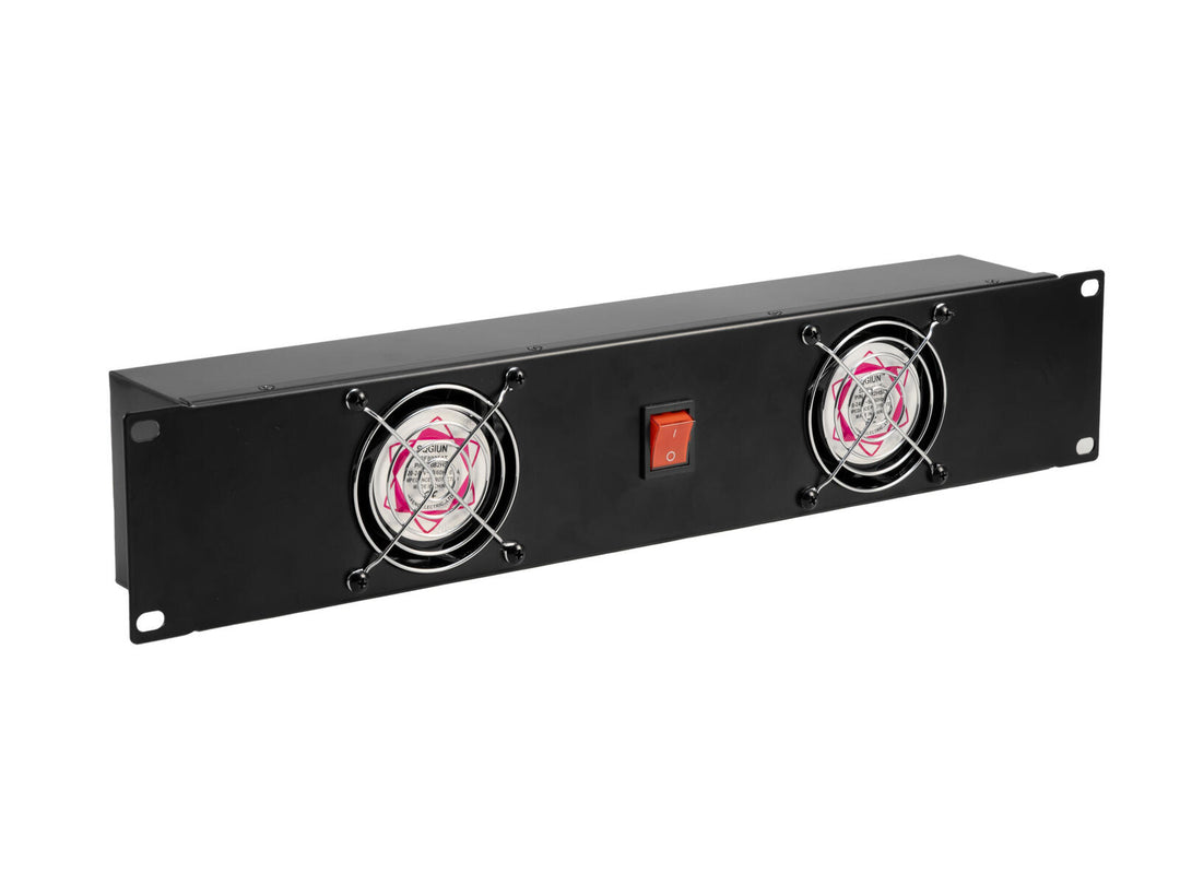 OMNITRONIC Frontplatte Z-19 mit 2 Lüftern verkabelt 2U