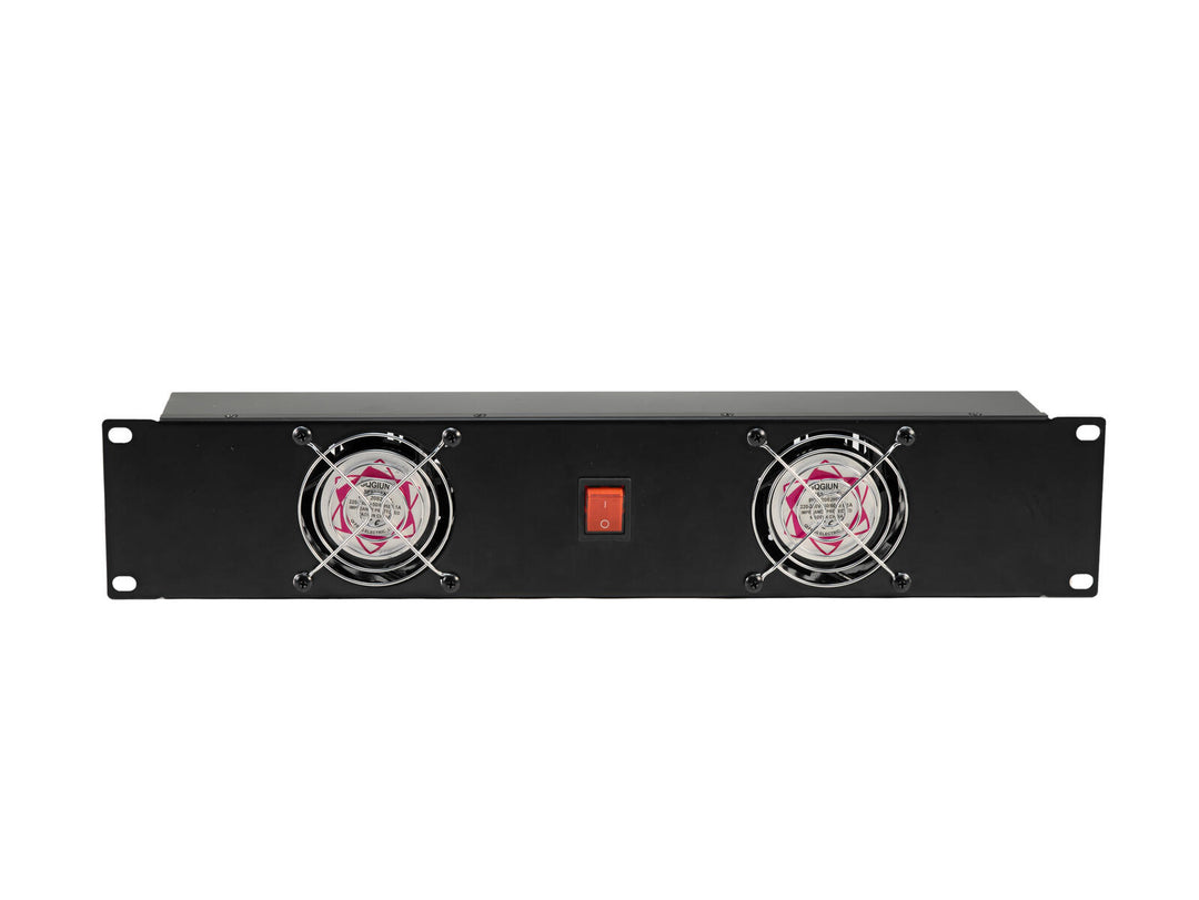 OMNITRONIC Frontplatte Z-19 mit 2 Lüftern verkabelt 2U