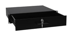 OMNITRONIC Rackschublade mit Schloss 2U