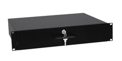 OMNITRONIC Rackschublade mit Schloss 2U