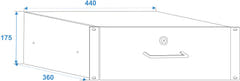 OMNITRONIC Rackschublade mit Schloss 4U