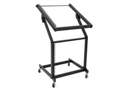 OMNITRONIC Rackständer 12U/10U verstellbar auf Rollen