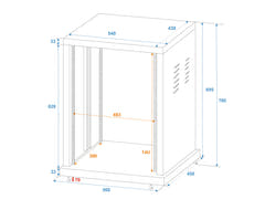 ROADINGER Stahl-Rack SR-19, 14U