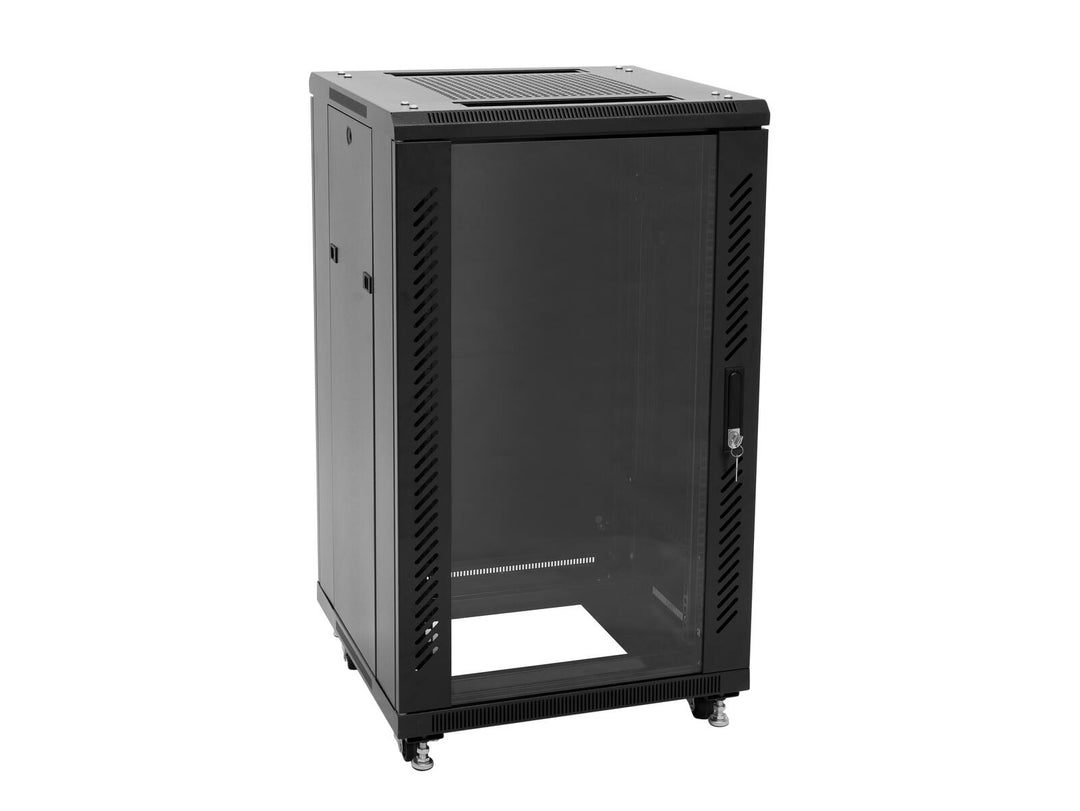 ROADINGER SSC-16 Stahl-Schrank mit Glastür 16U