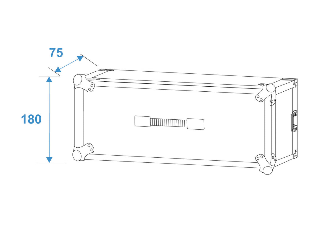 ROADINGER Effect Rack CO DD, 3U, 24 cm tief, schwarz