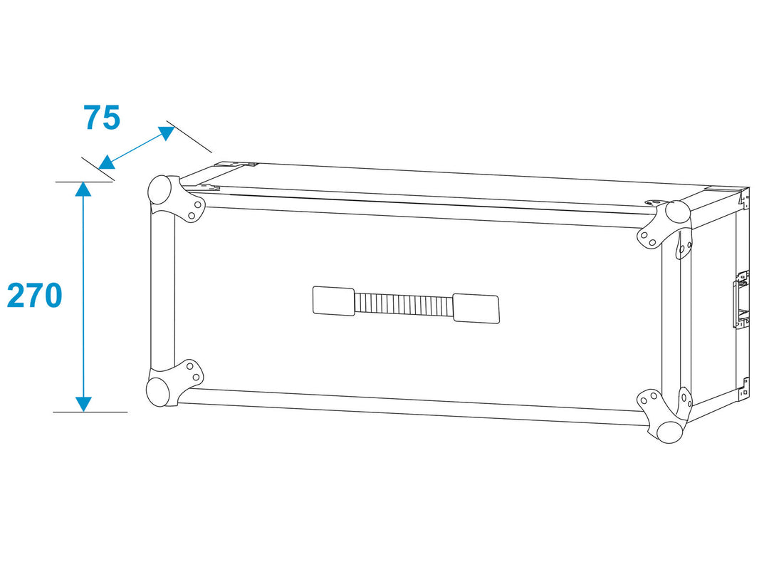 ROADINGER Effect Rack CO DD, 5U, 24cm tief, schwarz