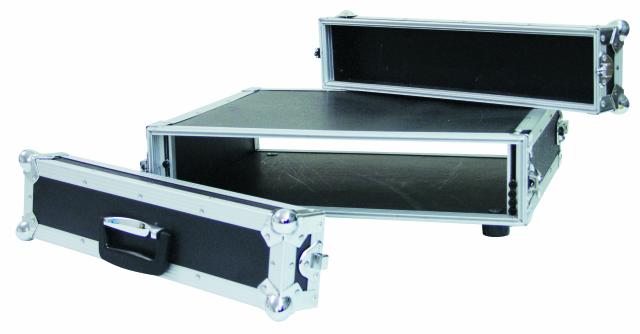 Roadinger Effektrack CO DD, 2HE, 40 cm tief, schwarz