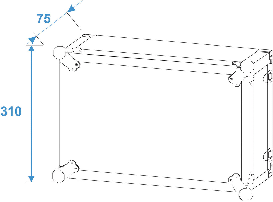 ROADINGER Effect Rack CO DD, 6U, 24cm tief, schwarz
