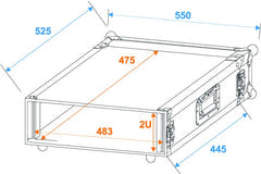 Roadinger Verstärker Rack Pro 2 Unit (45cm)