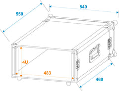 ROADINGER Verstärker-Rack PR-2, 4U, 47cm tief