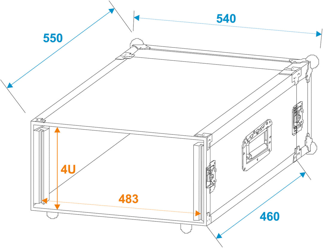 ROADINGER Verstärker-Rack PR-2, 4U, 47cm tief