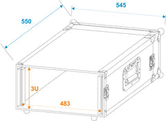 ROADINGER Verstärker-Rack PR-1, 3U, 47cm tief
