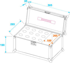Mikrofone Flightcase Road 12 (Schwarz)